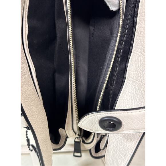 Coach Mercer 24 Grain Leather In Chalk / Off White With Black Hardware 37779 - Picture 12 of 16